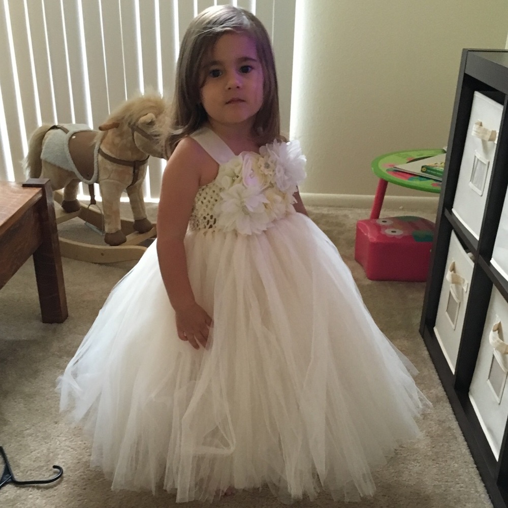 Ivory flower girl dress